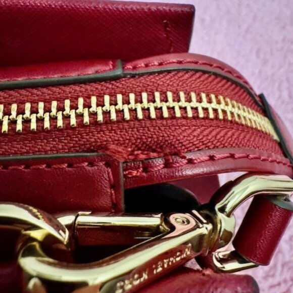 Michael Kors Hamilton Small Leather Satchel – Deep Red - Picture 10 of 12